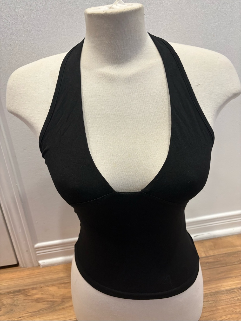 Black Halter Neck Women's Top